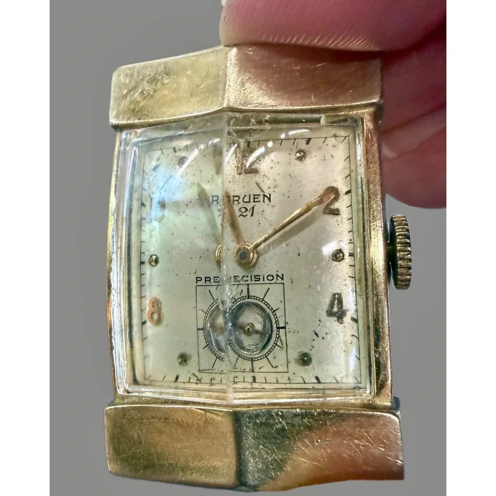 Vintage Gruen Precision 21 Jewel Cal 530 Men's Watch Parts Repair Art Deco